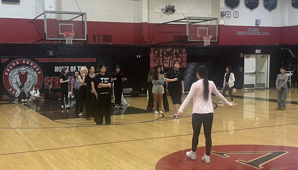 Dance teacher Britney Ewing teaches  her fifth period Physical Education Dance Class in the Sea King Center.